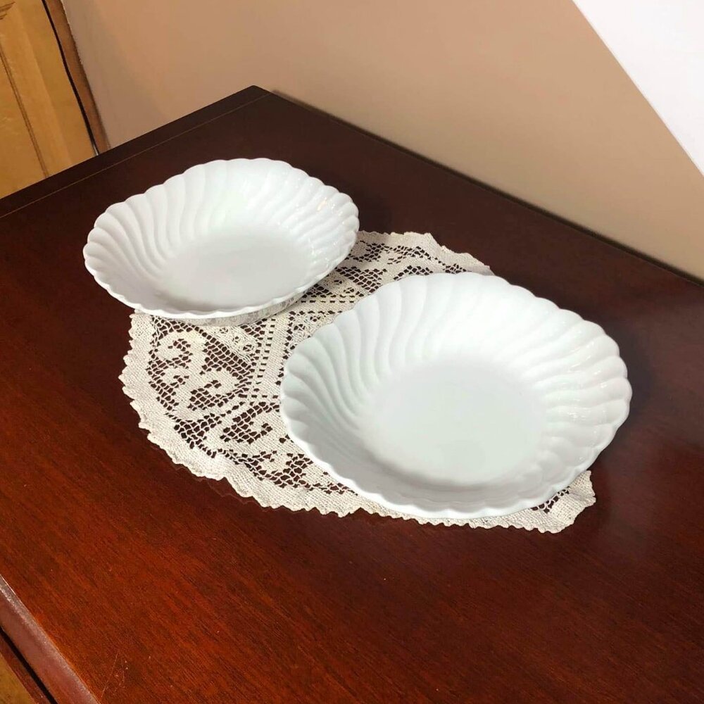 Vintage Johnson Bros ironstone square soup bowls - set of 2